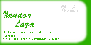 nandor laza business card